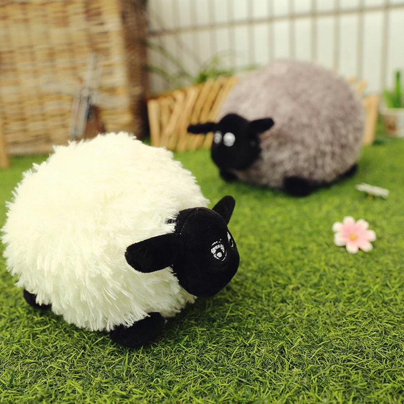 Adorable Black-Headed Lamb Plush Pillow - Fluffy Hand Warmer Cushion, Perfect Gift Choice